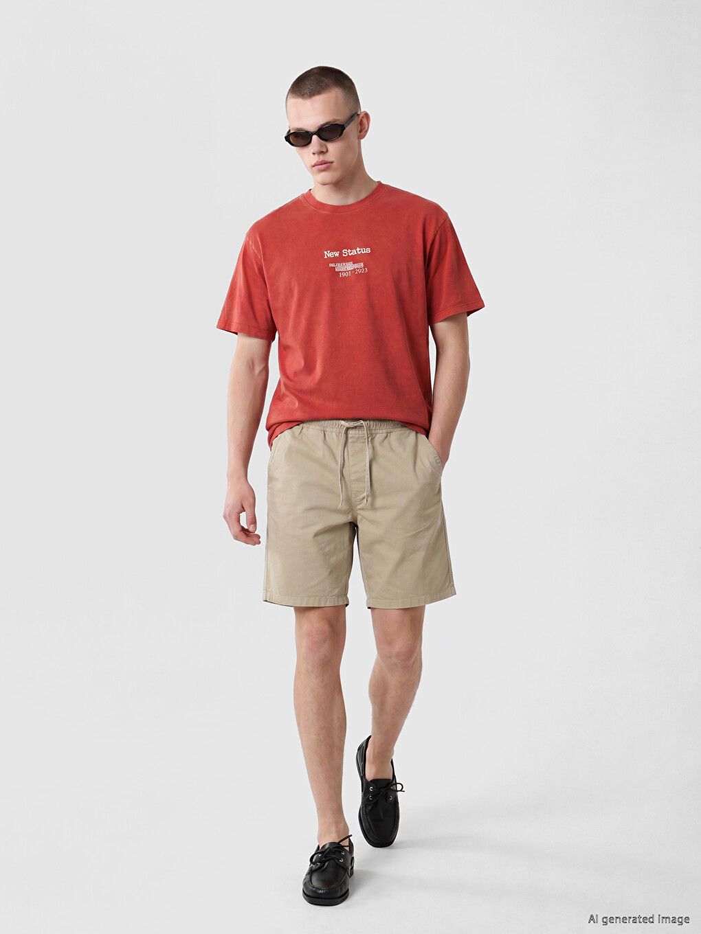 Regular Fit Gabardine Men's Shorts-1