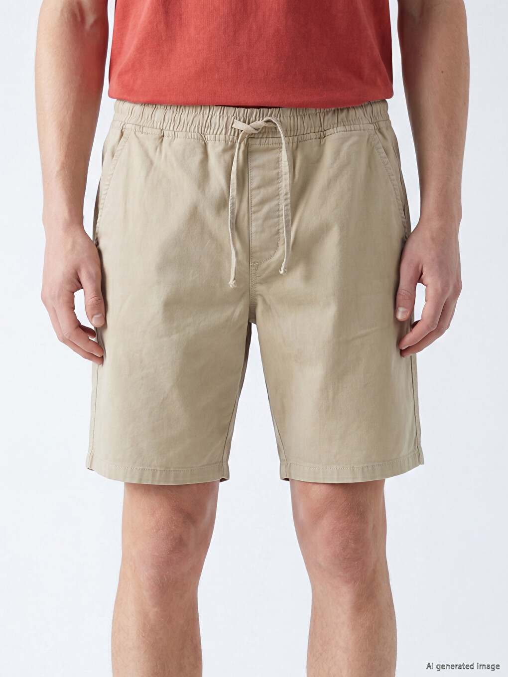Regular Fit Gabardine Men's Shorts-2