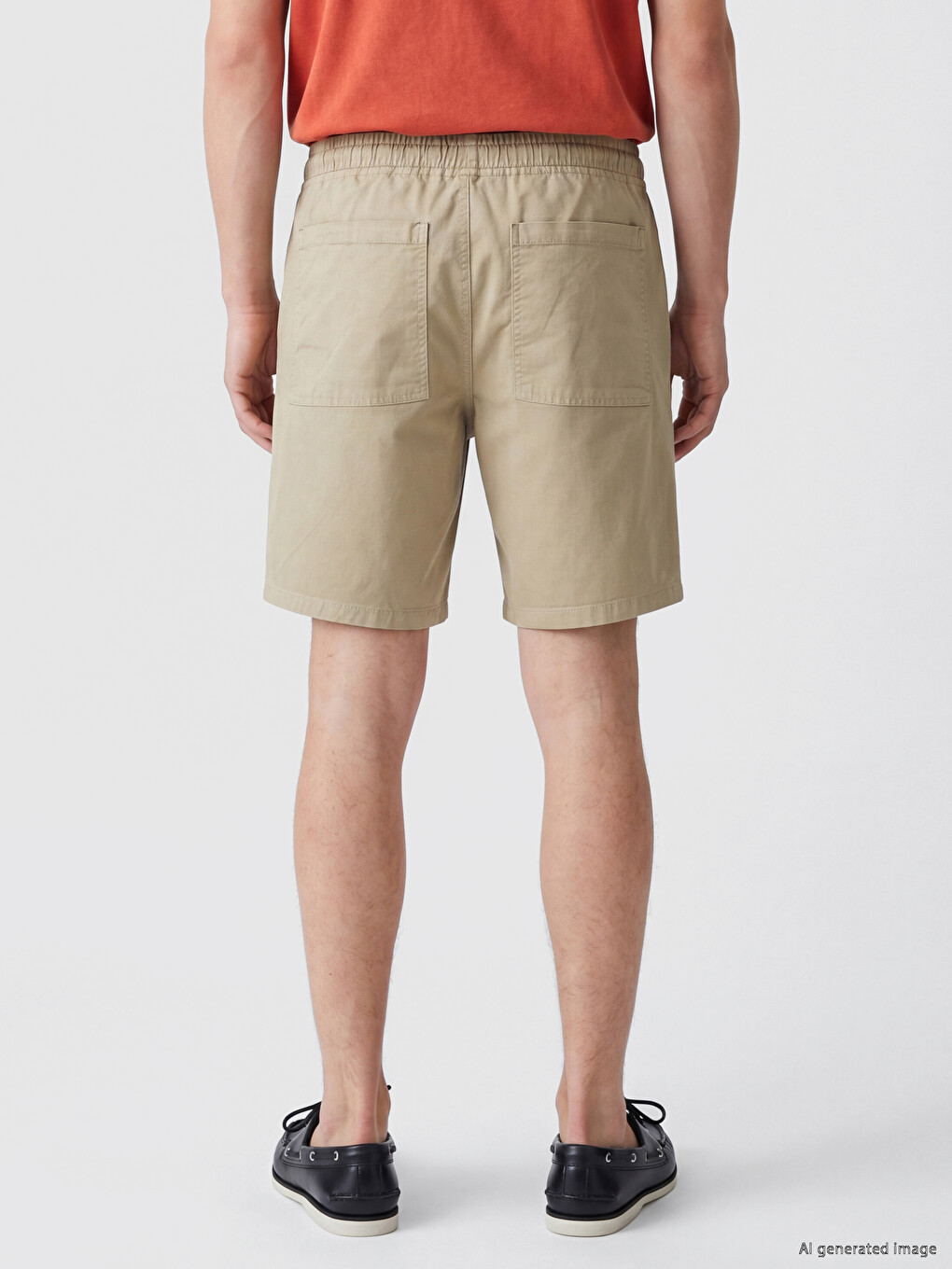 Regular Fit Gabardine Men's Shorts-3