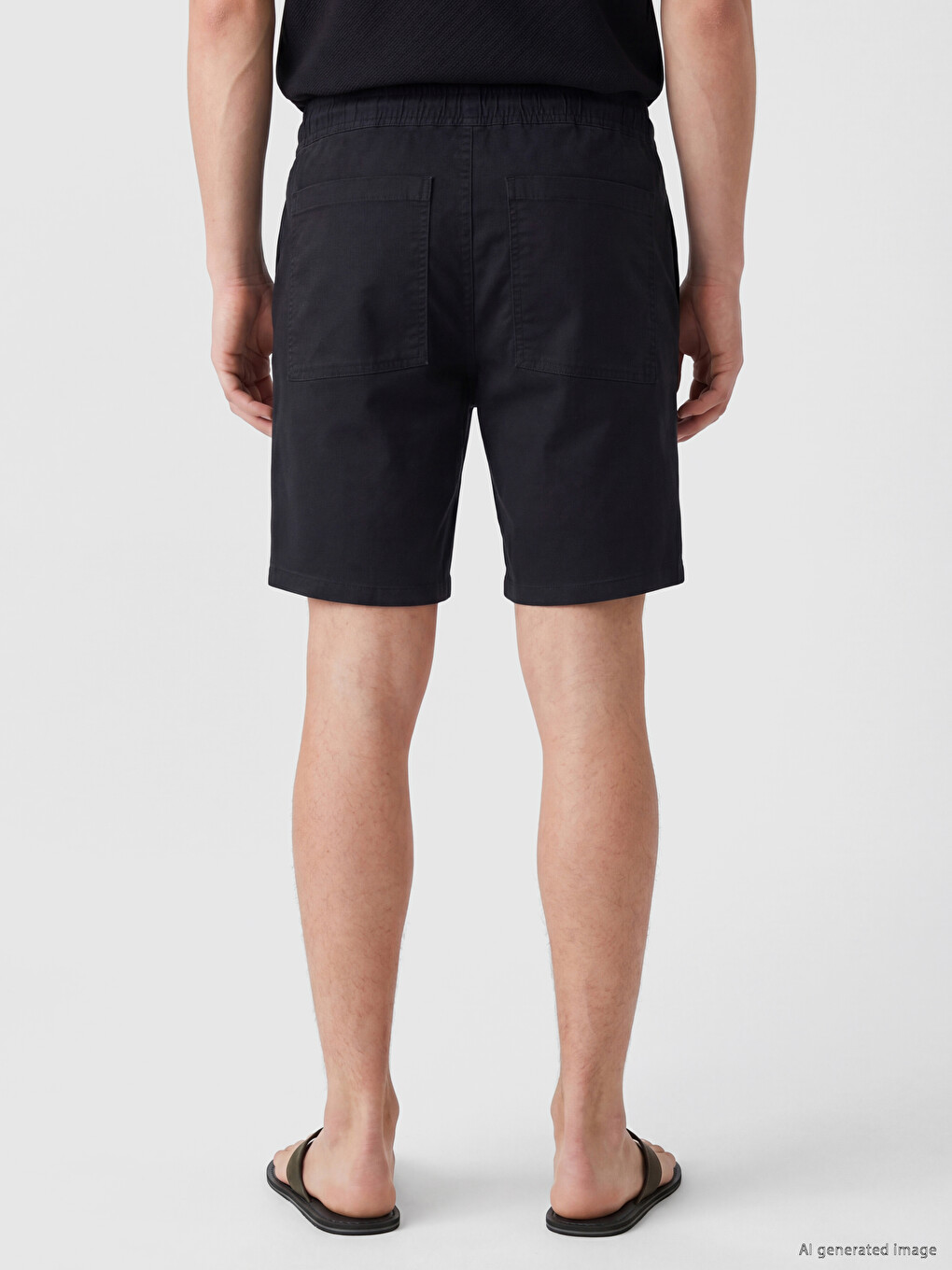 Regular Fit Gabardine Men's Shorts-3