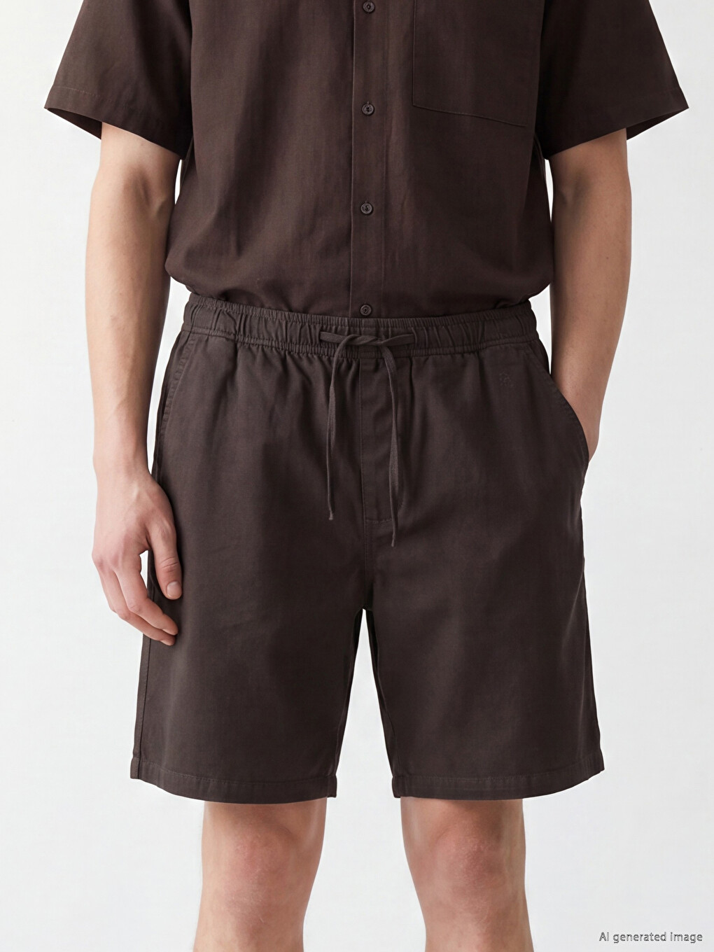 Antrasit Regular Fit Gabardin Erkek Şort-2