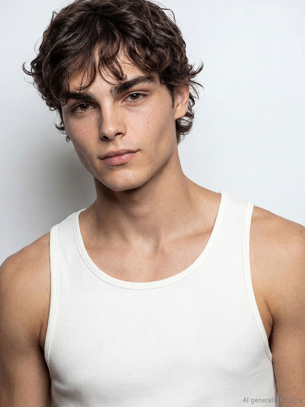 Man ECRU Tank Top-2