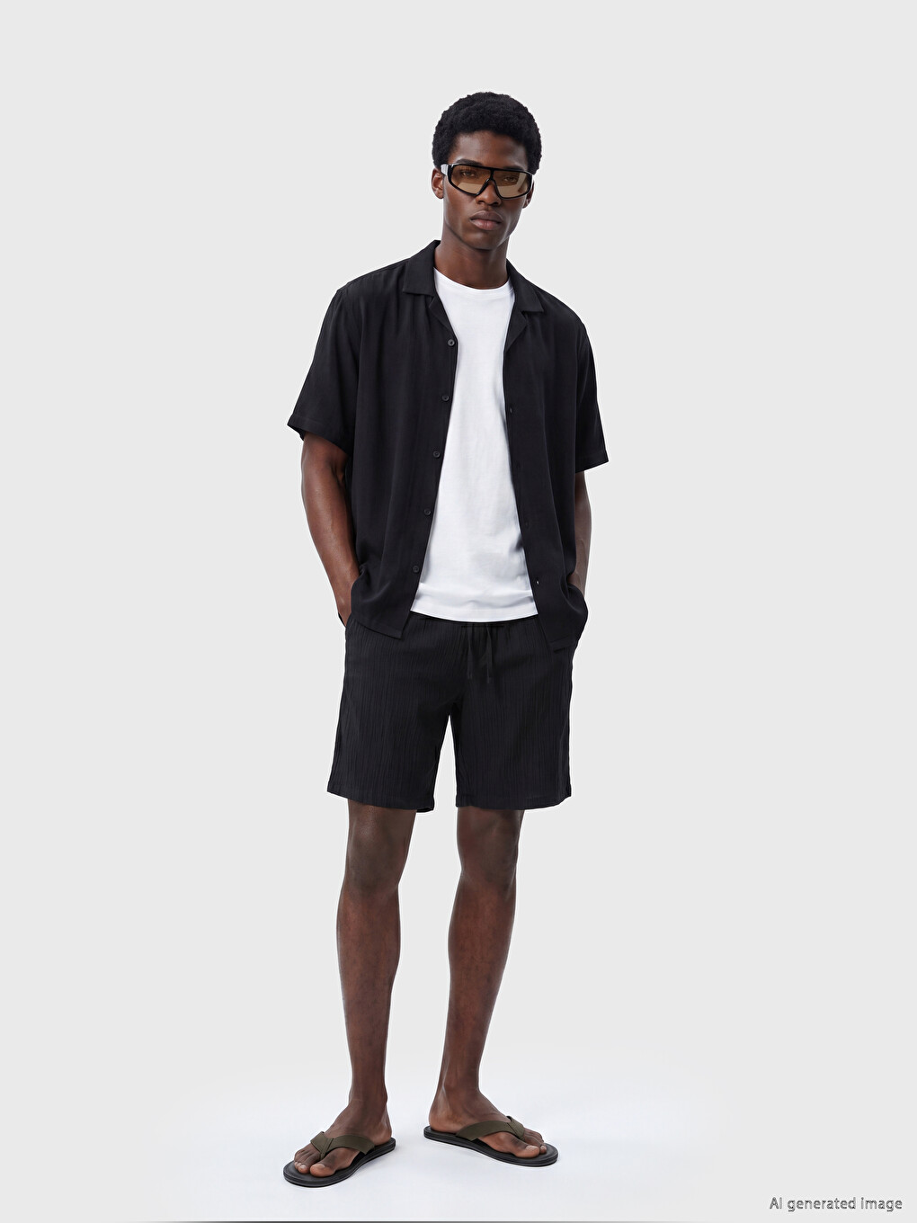 Man Black Shorts-1