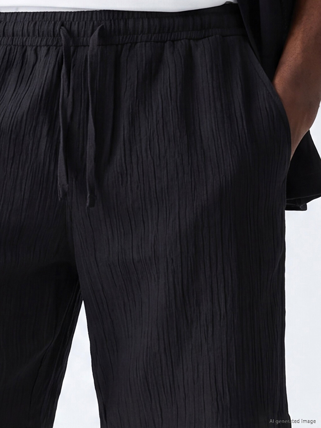 Man Black Shorts-2