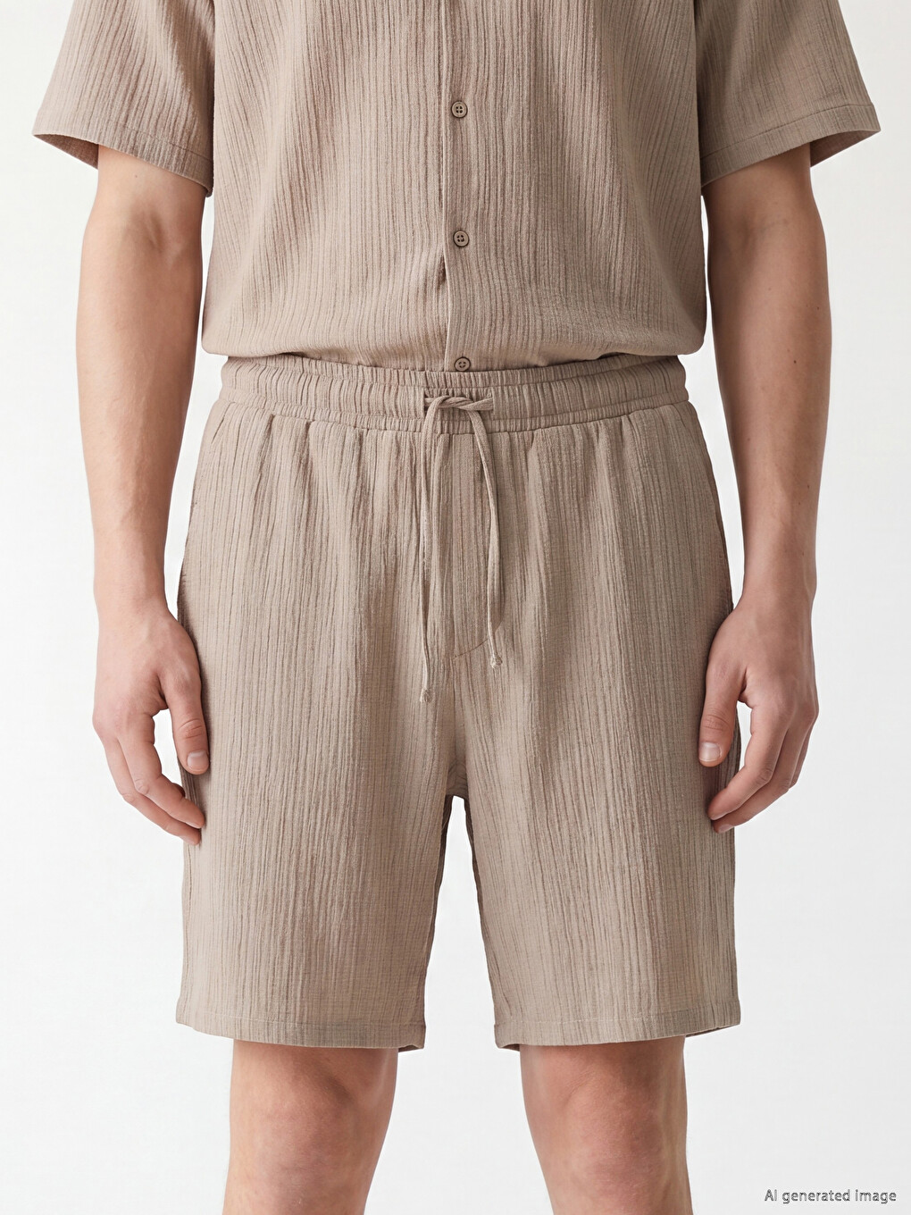Relax Fit Crinkle Men's Shorts-2