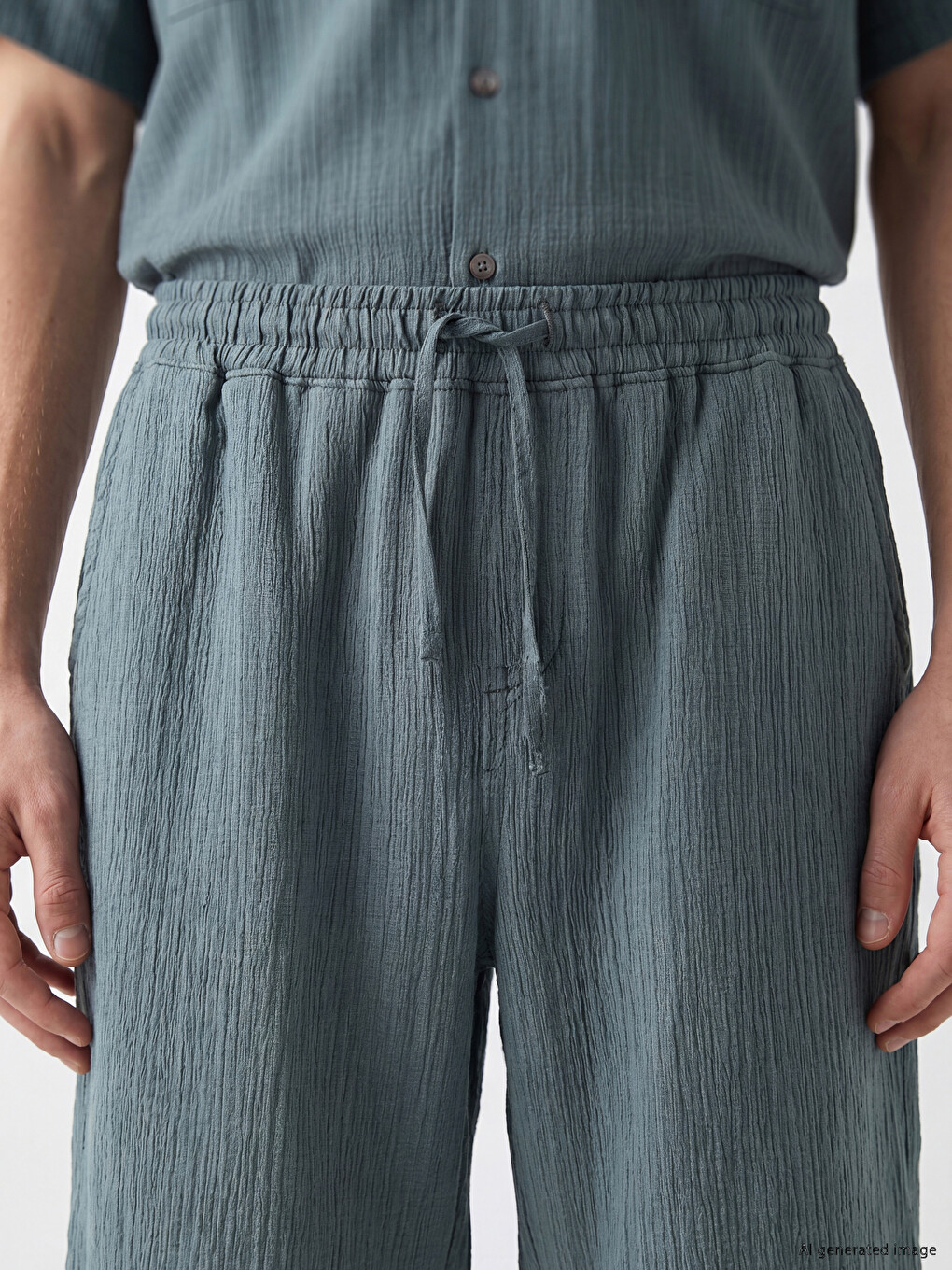 Relax Fit Crinkle Men's Shorts-2