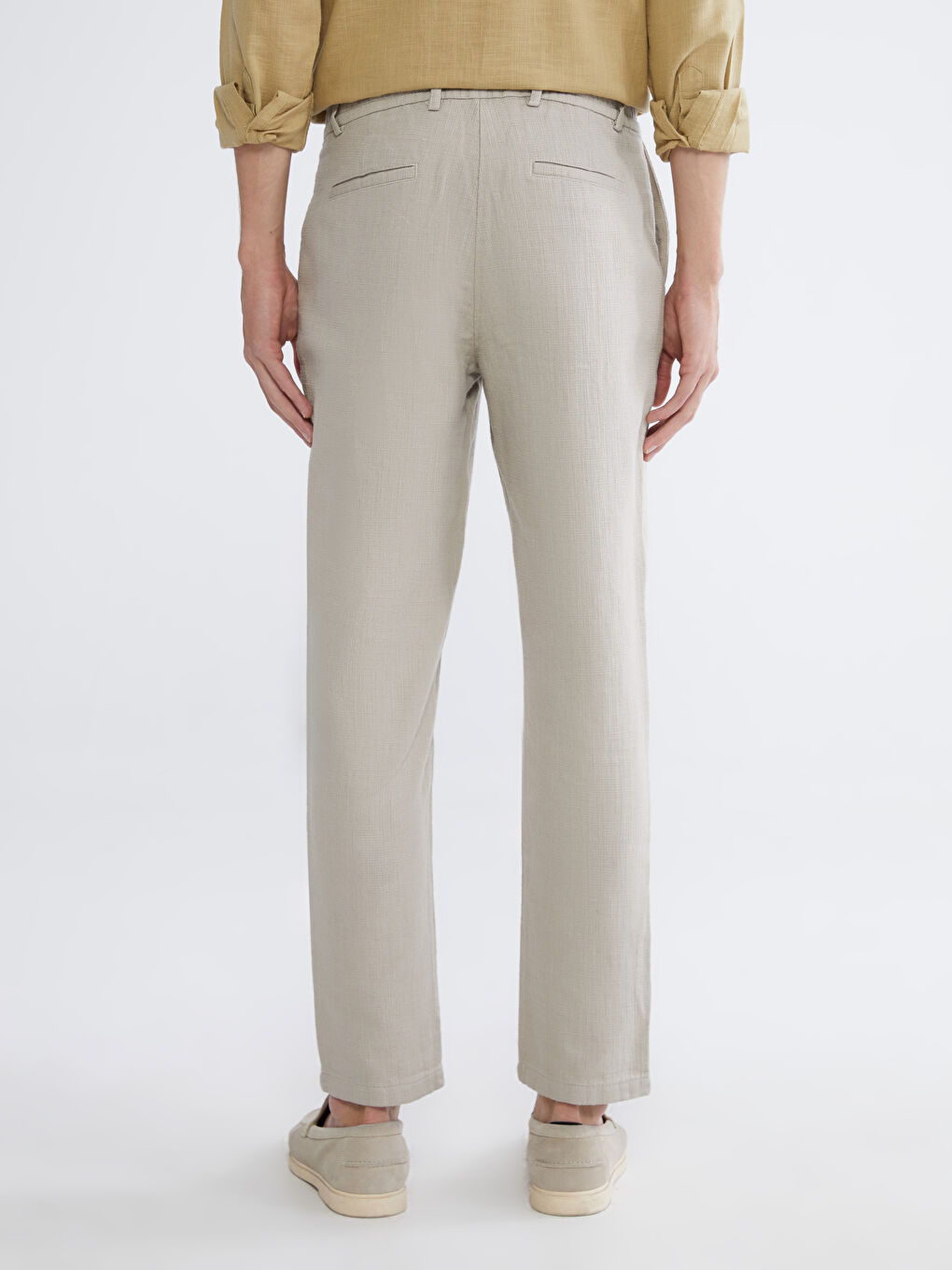 Bej Standart Fit Erkek Pantolon-3