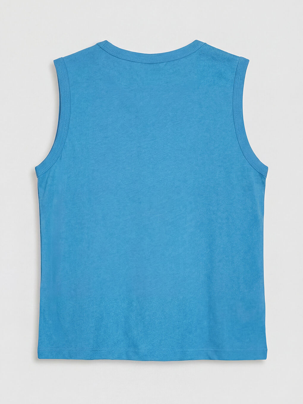 Mavi Bisiklet Yaka Baskılı Erkek Çocuk Atlet-1