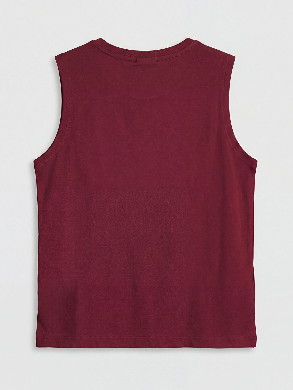 Bordo Bisiklet Yaka Baskılı Erkek Çocuk Atlet-1