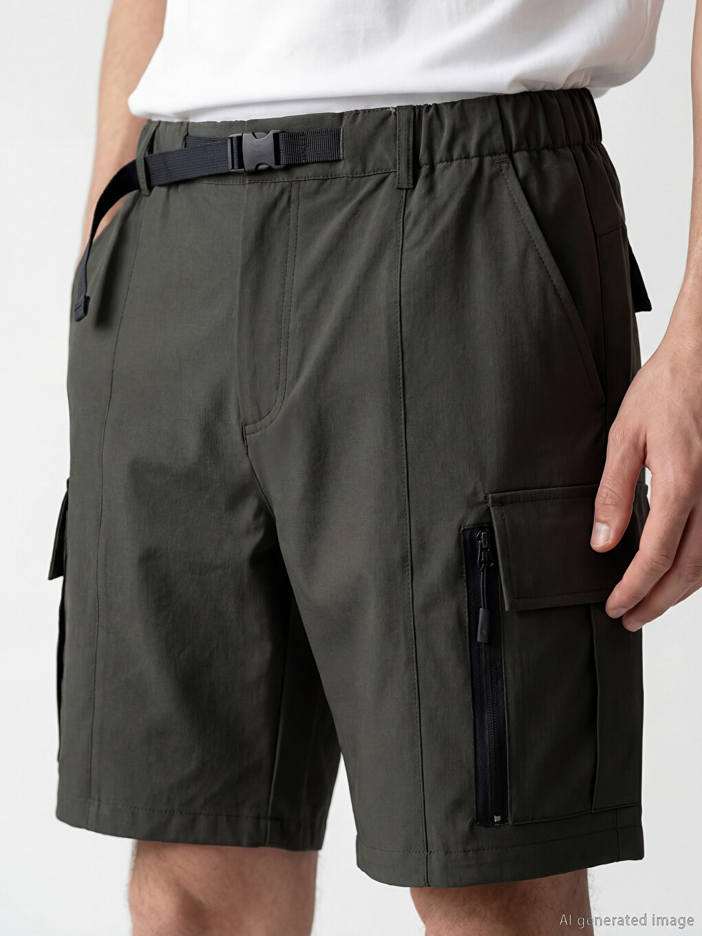Man Khaki Shorts-2