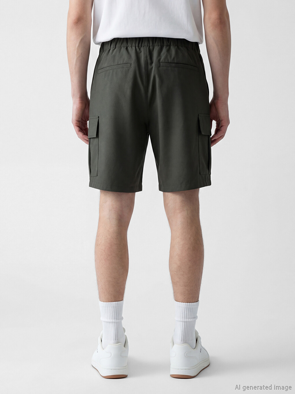 Man Khaki Shorts-3