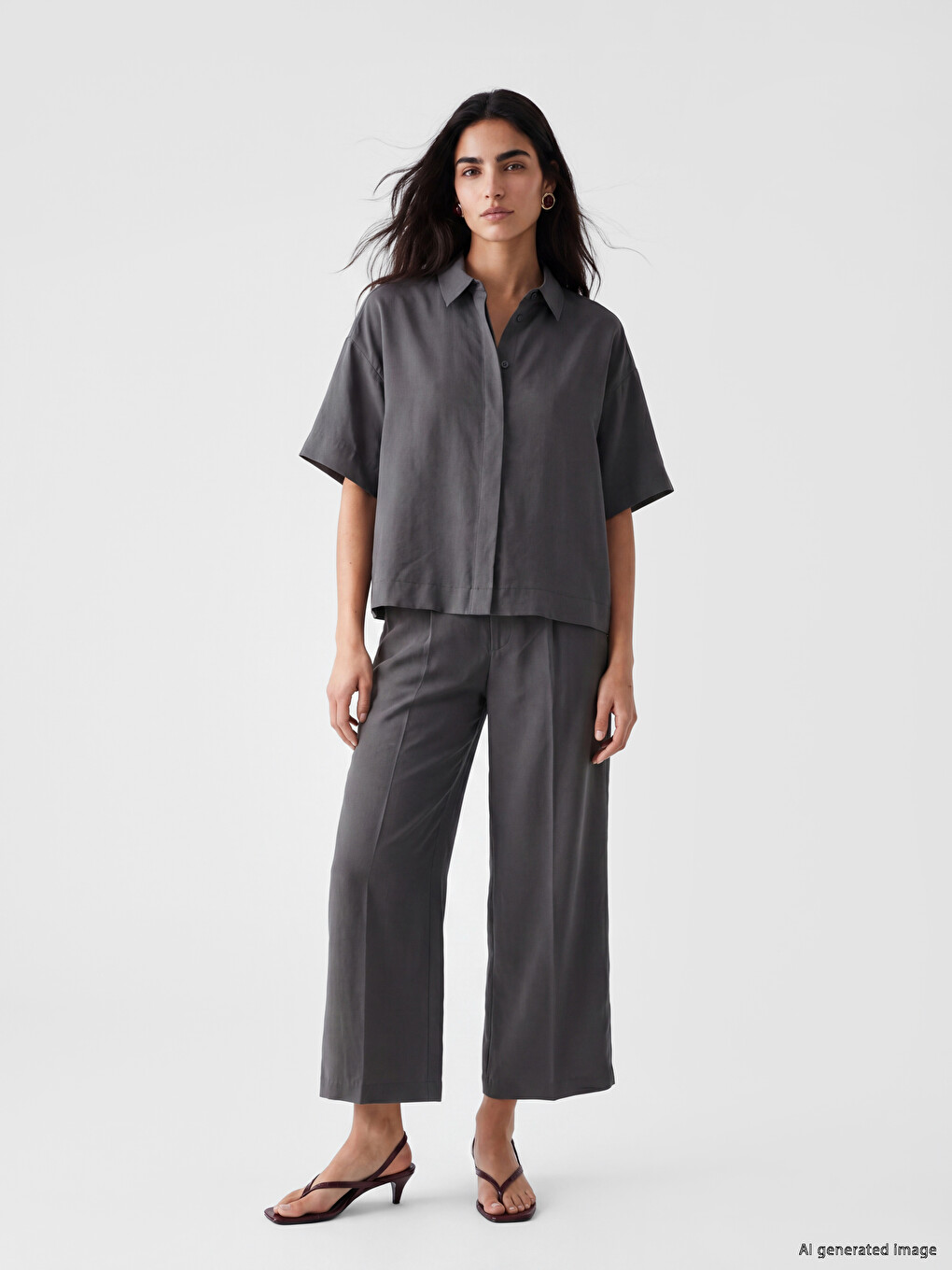 Modal Blend Crop Women's Shirt-1