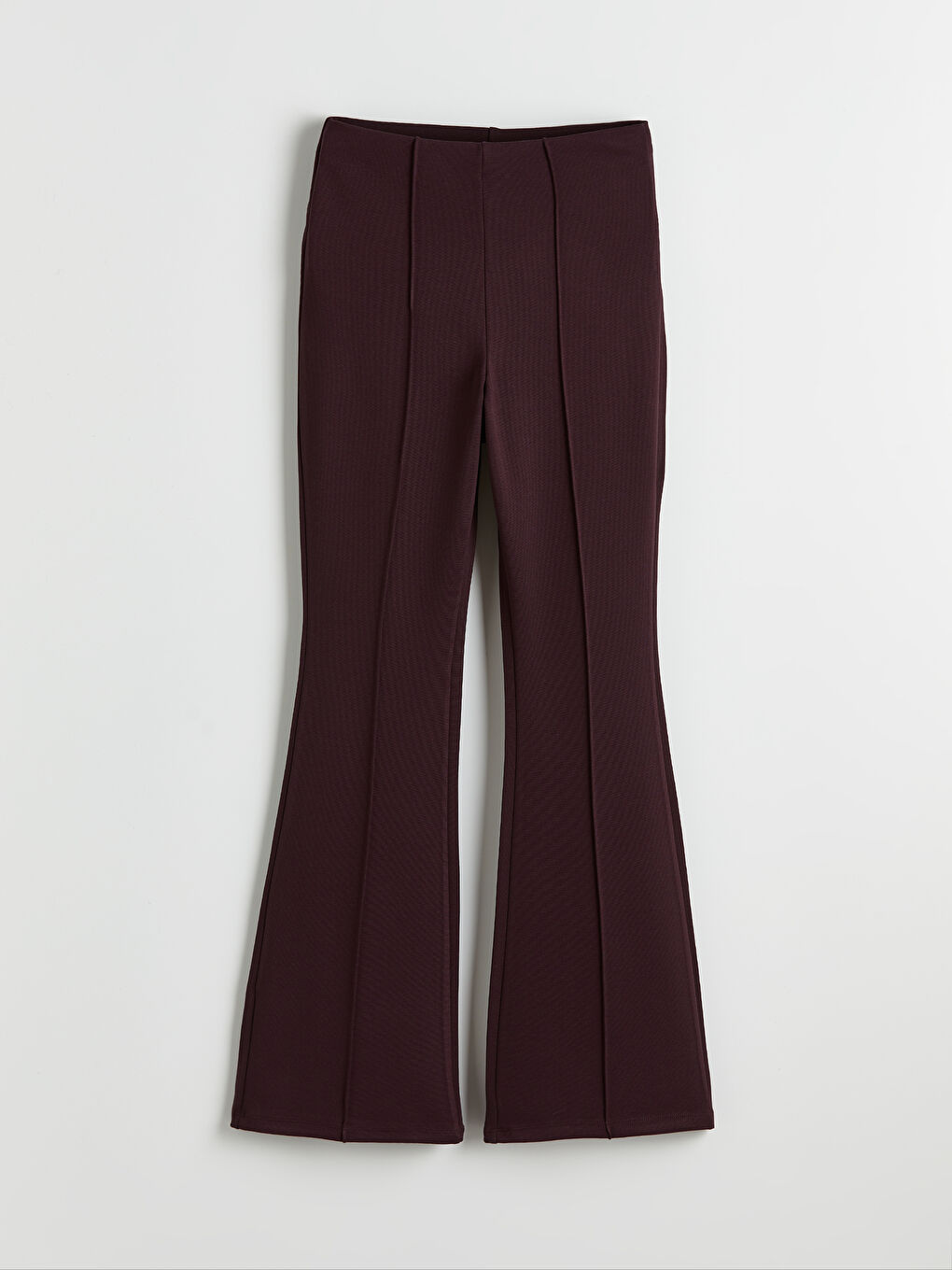 Bordo Slim Fit Kadın İspanyol Paça Pantolon