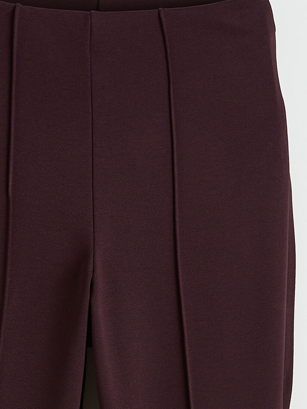 Bordo Slim Fit Kadın İspanyol Paça Pantolon-1