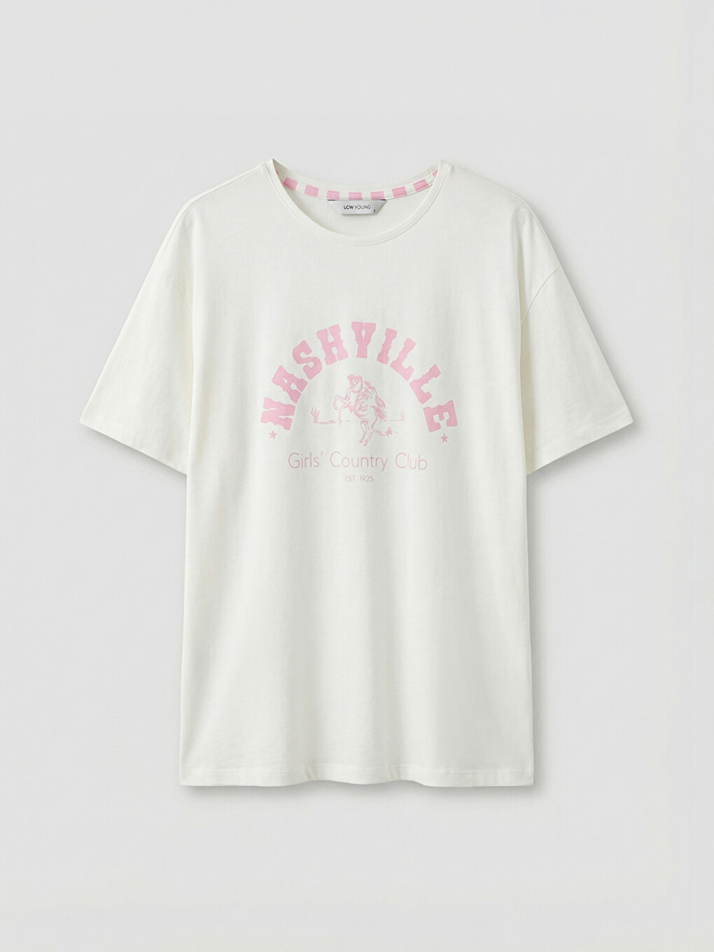 Ekru Baskılı Oversize Kadın Pijama Üst-3