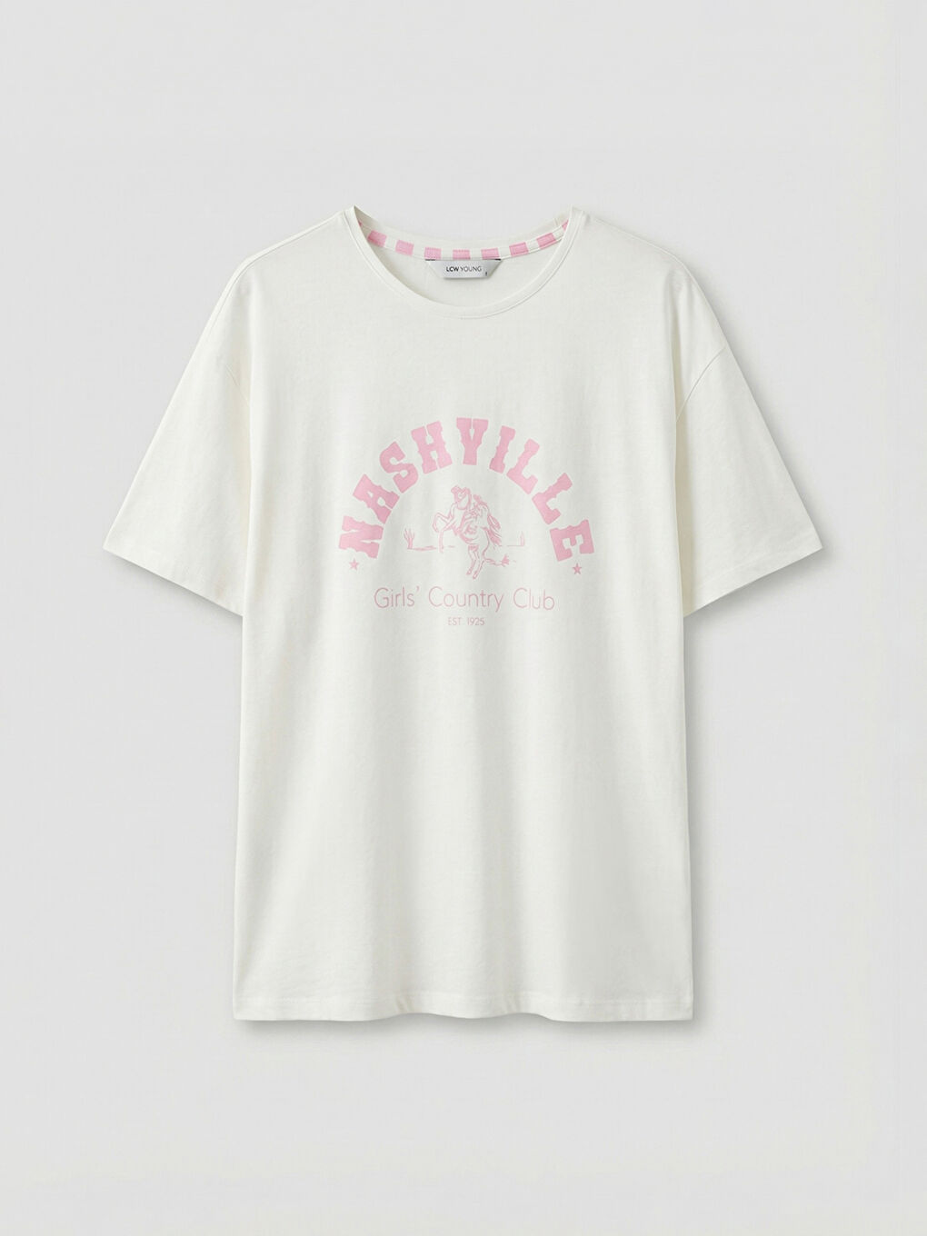 Pembe Bisiklet Yaka Baskılı Kadın Pijama Takım-1