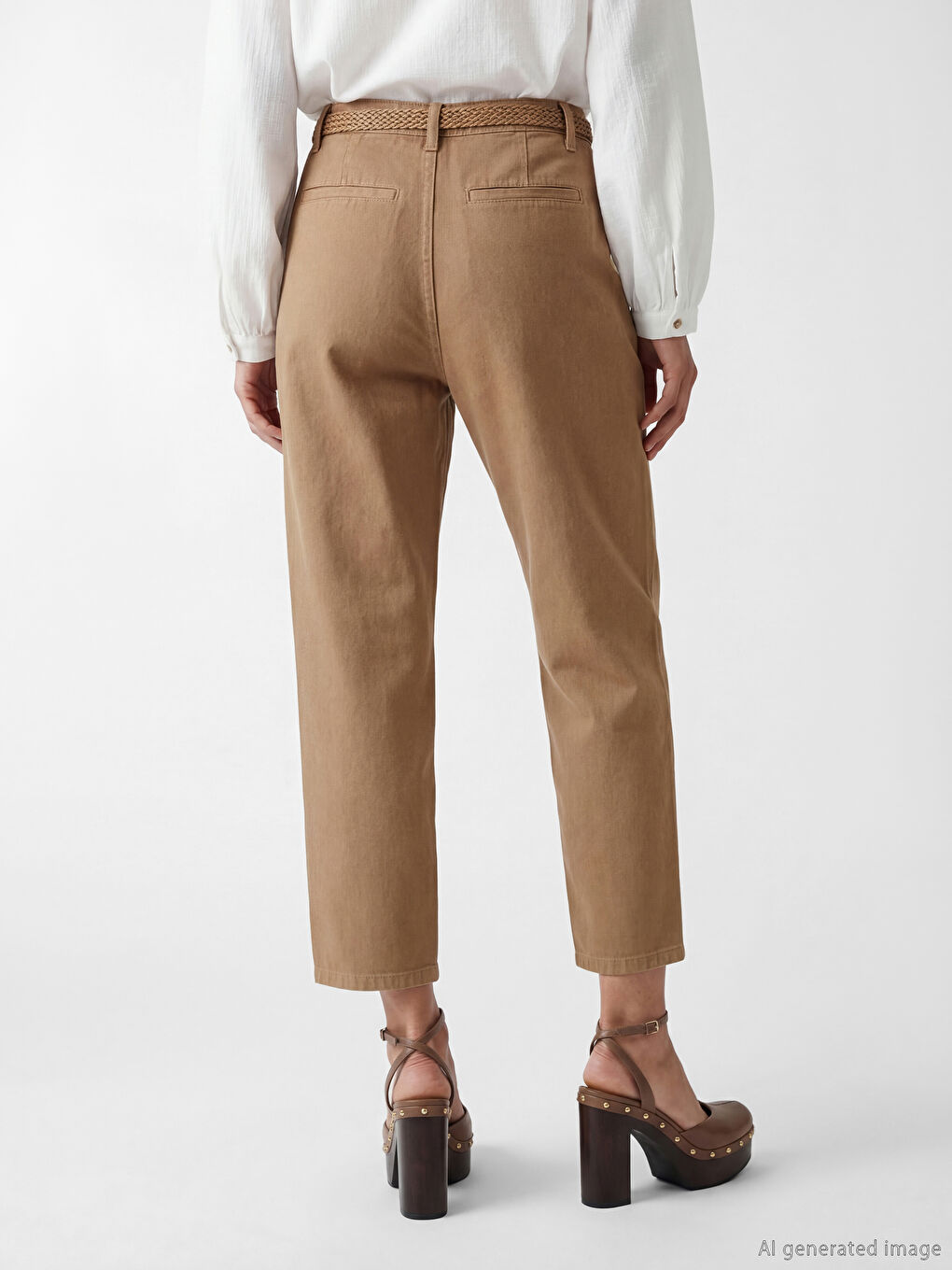 Woman BROWN Jeans-3