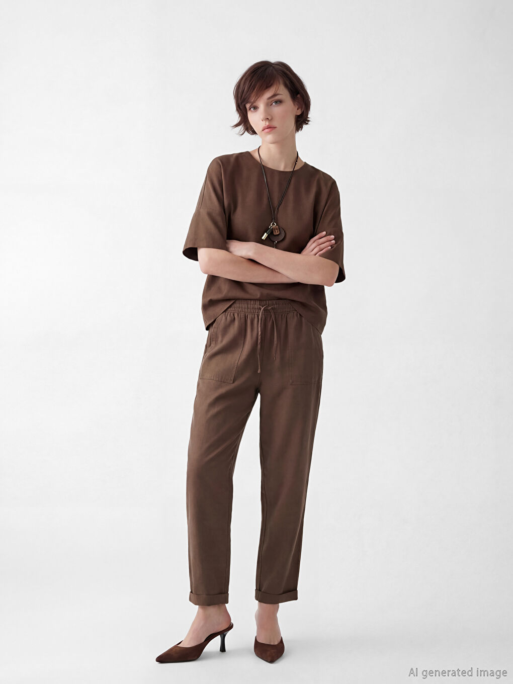 Elastic Waist Carrot Fit Women's Jeans