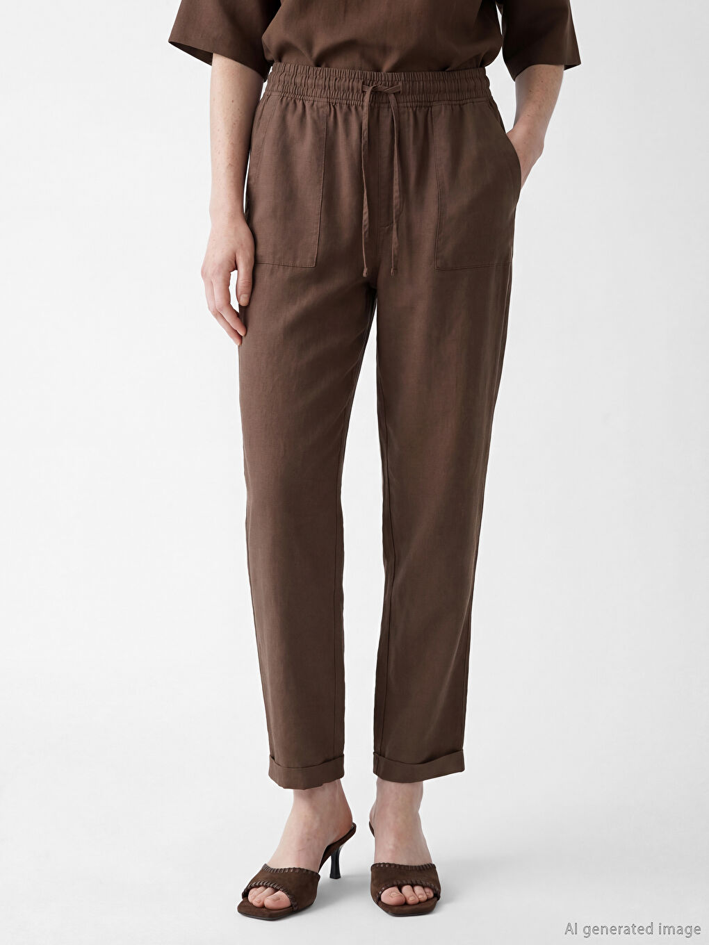 Elastic Waist Carrot Fit Women's Jeans-1