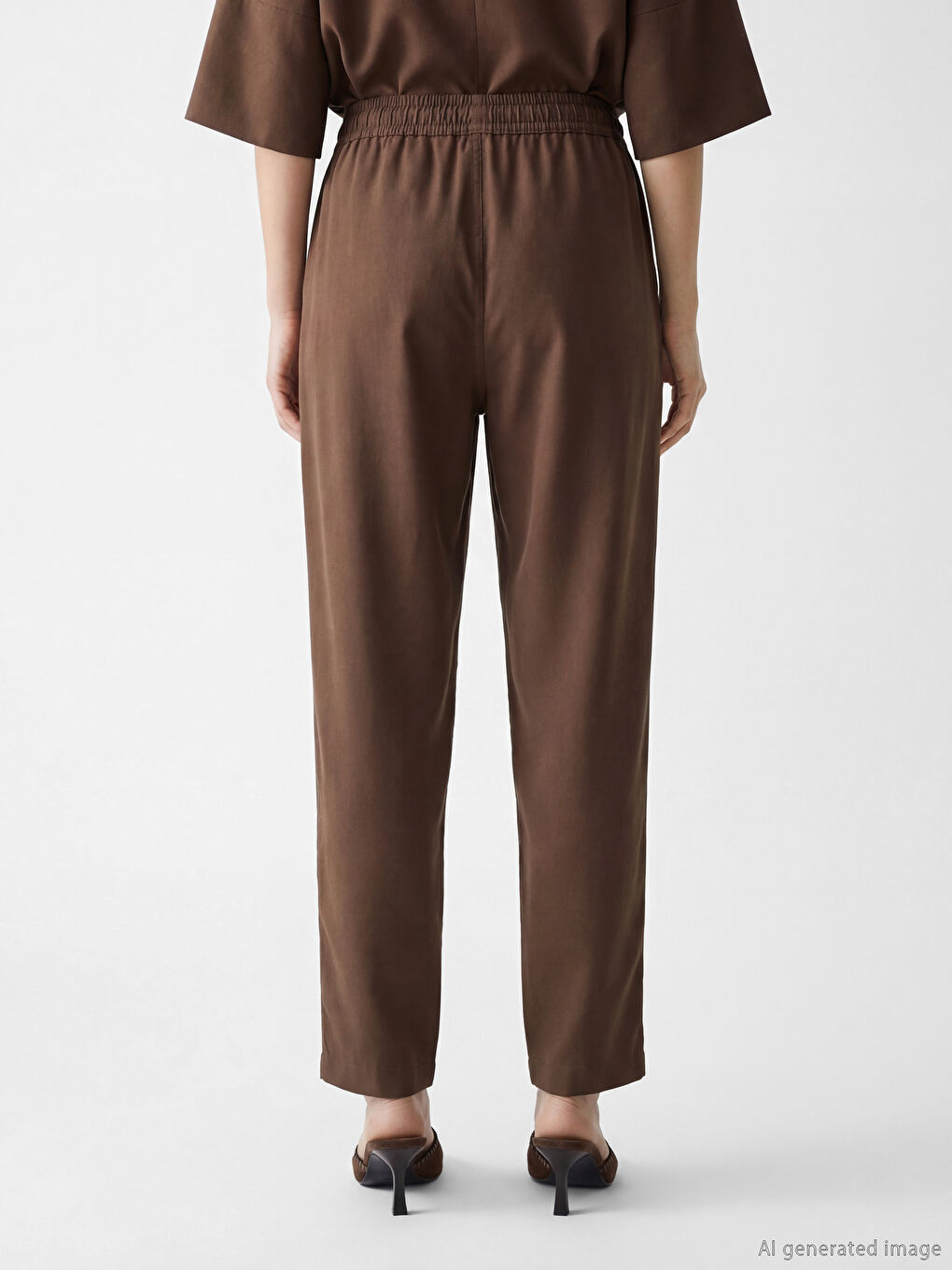 Elastic Waist Carrot Fit Women's Jeans-3