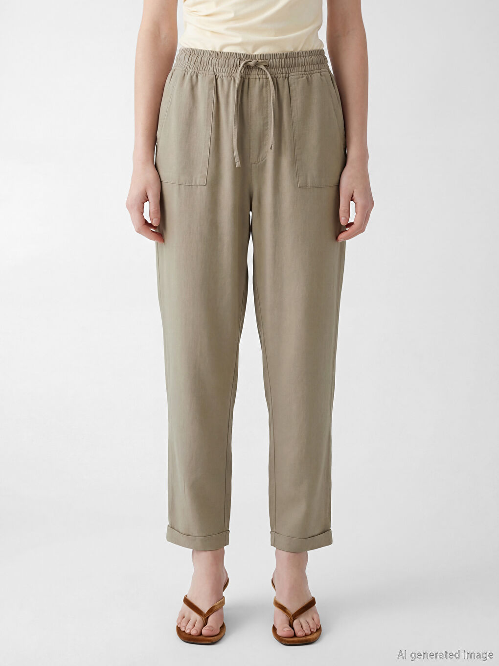 Ženske farmerke sa elastičnim strukom šargarepa kroja-1