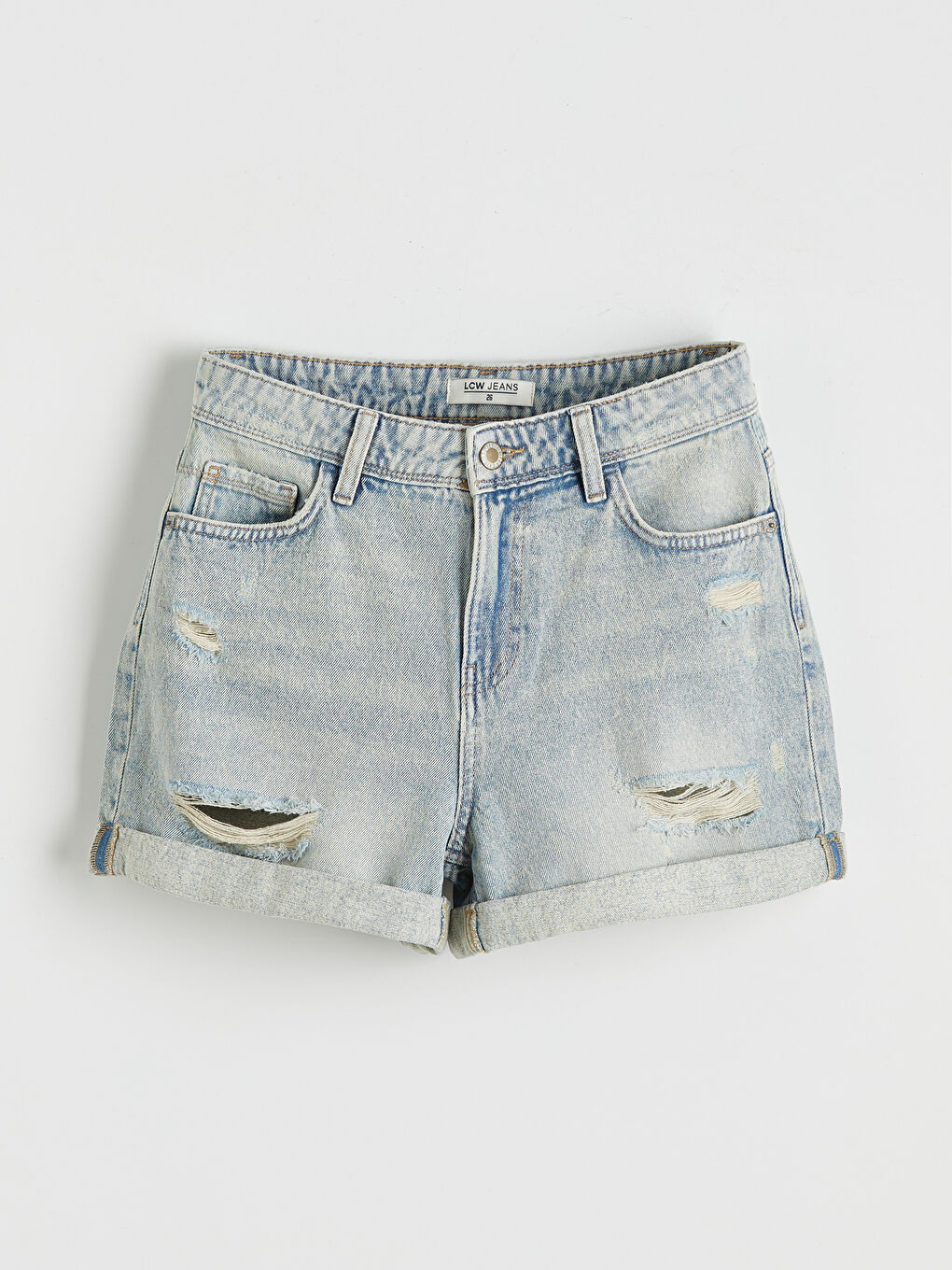 Woman INDIGO Denim Shorts-3