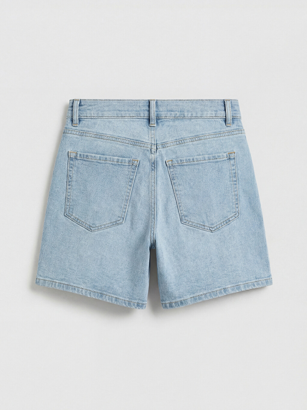 Woman Indigo Denim Shorts-5