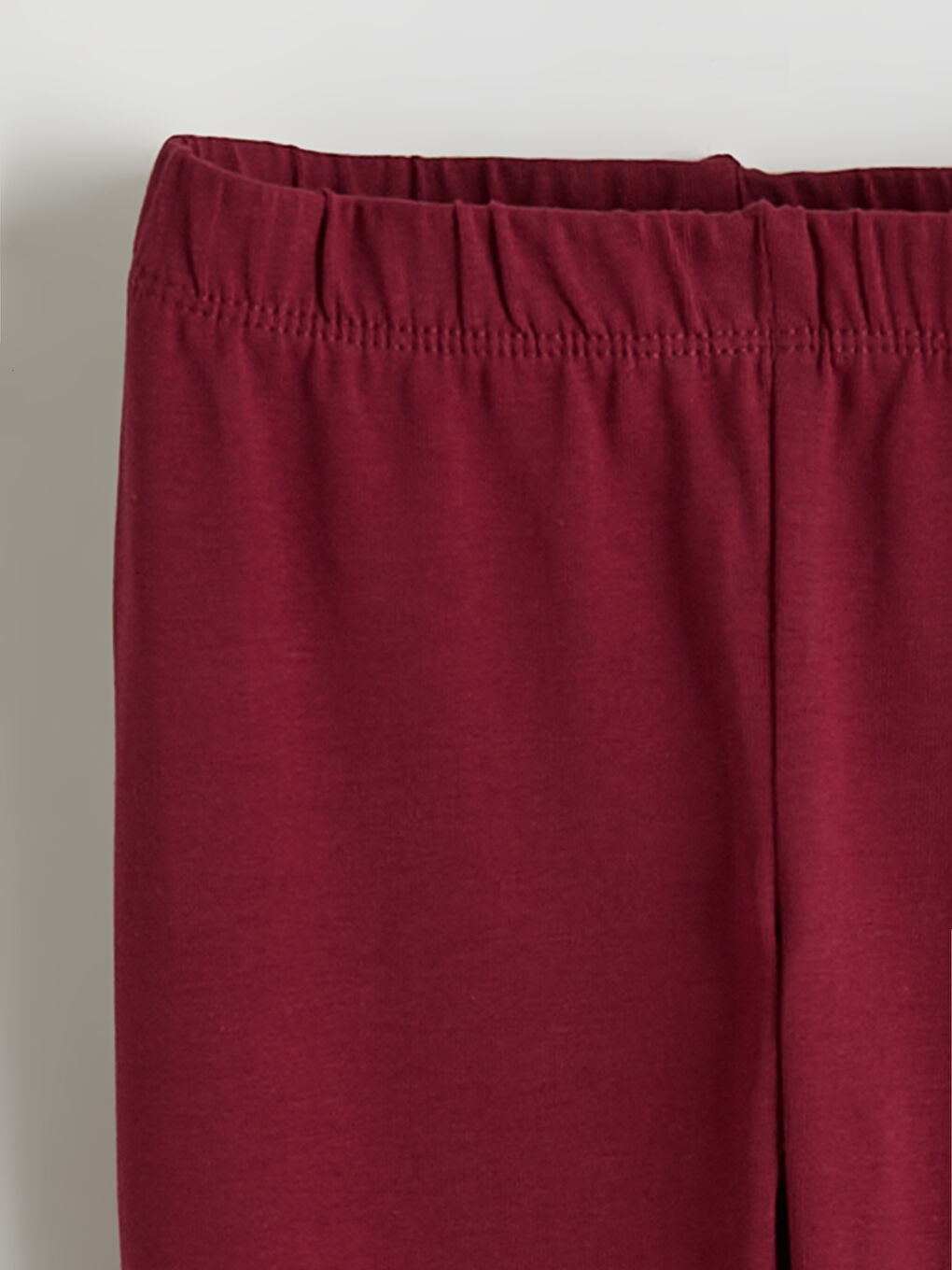 Bordo Beli Lastikli Kız Çocuk Tayt	-1