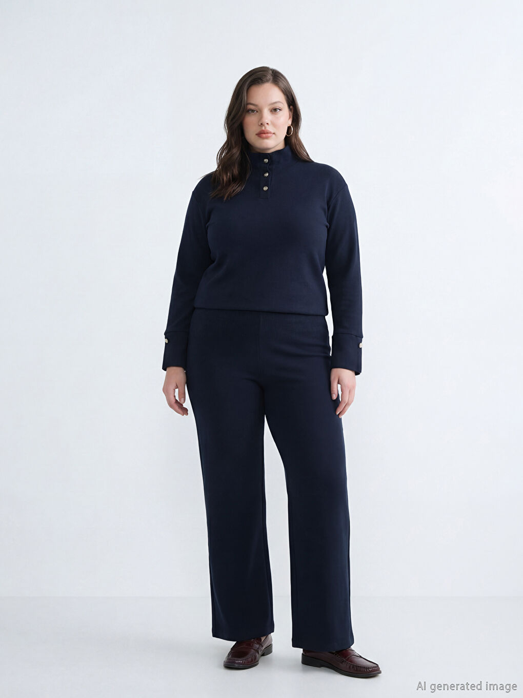 Woman NAVY Sweatpants-2