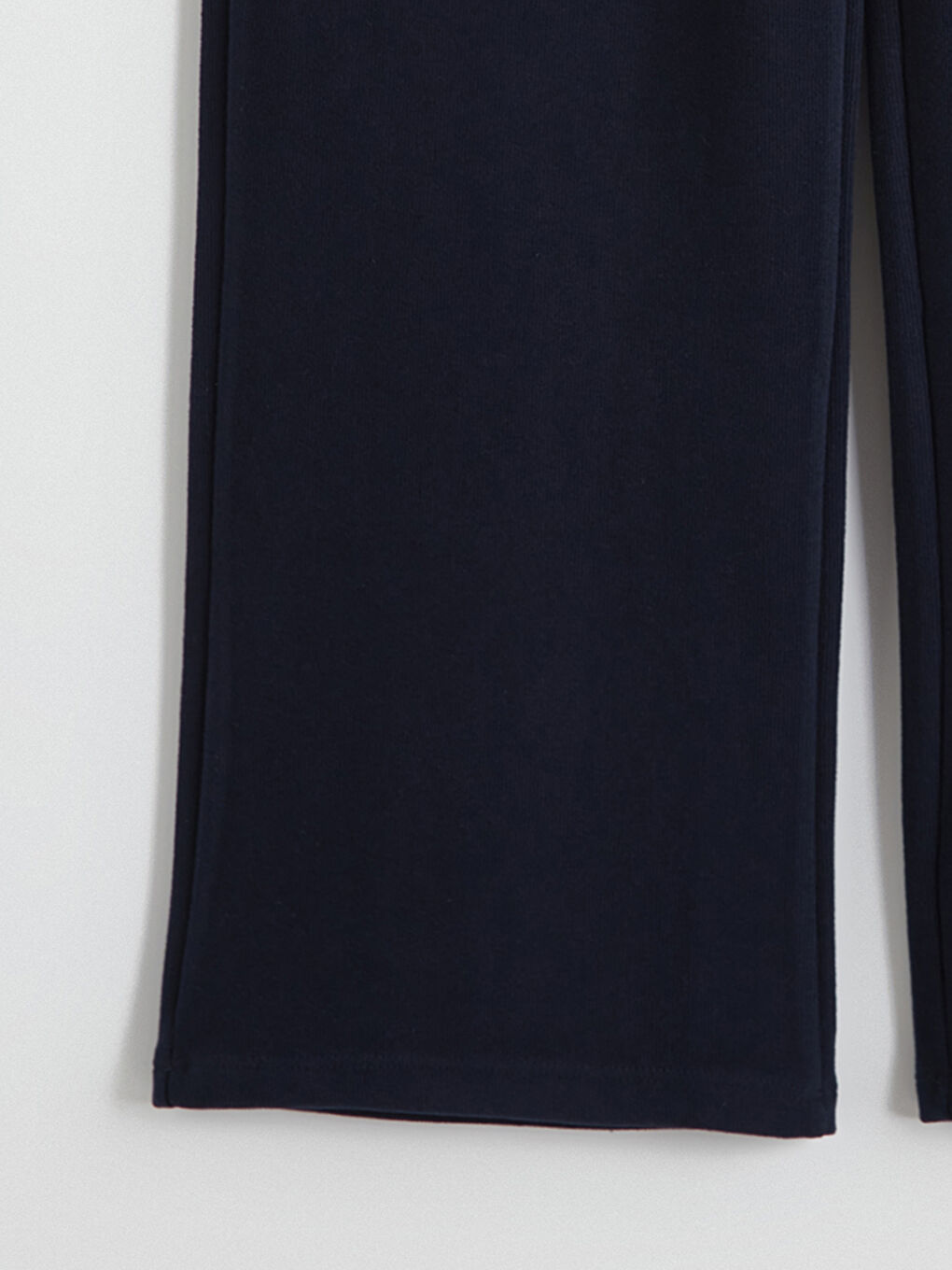 Lacivert Beli Lastikli Geniş Paça Kadın Eşofman Altı	-1