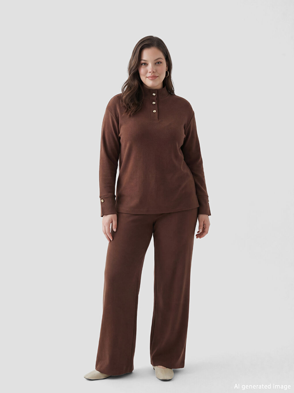 Woman BROWN Sweatpants-2