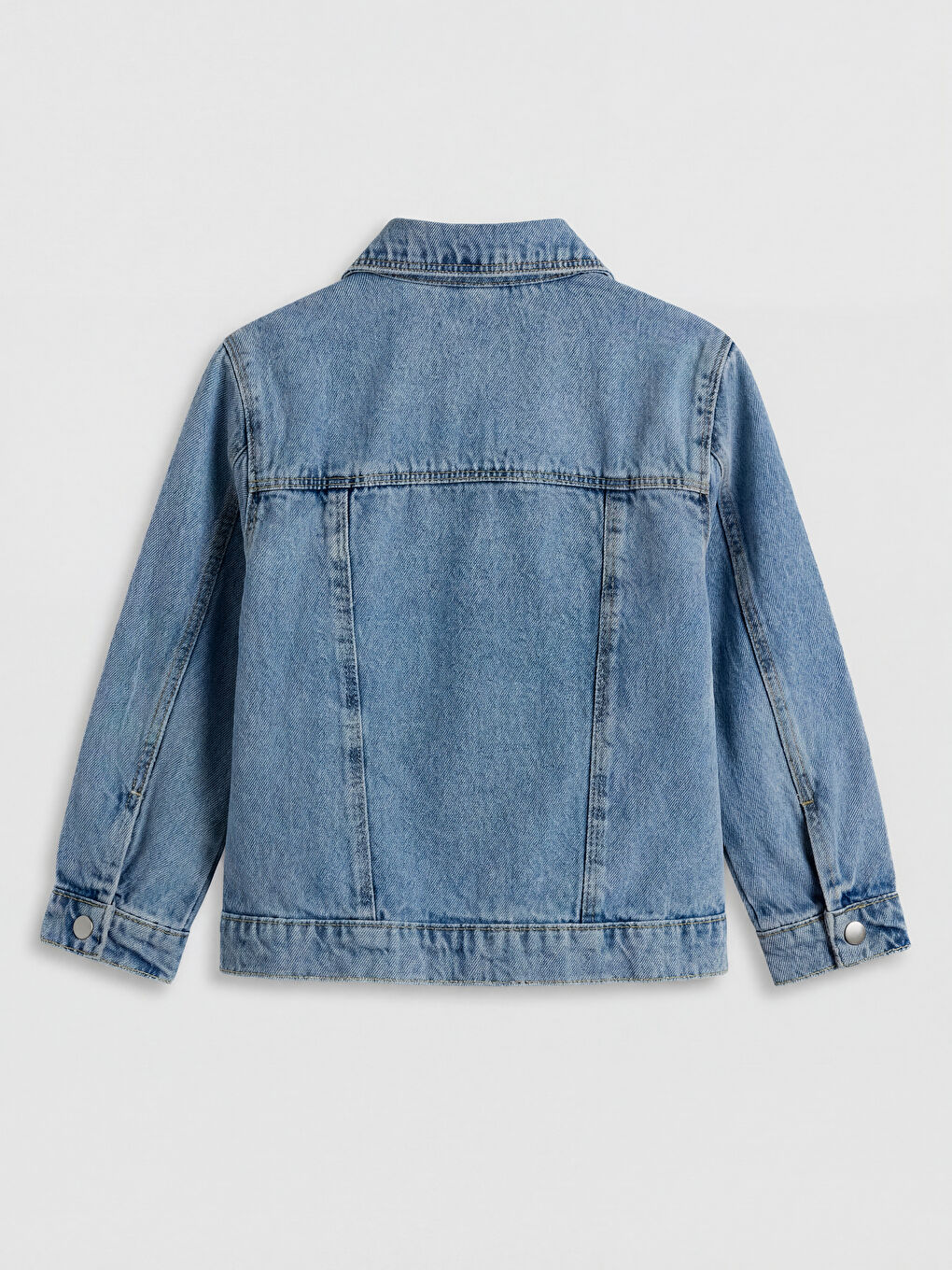 İndigo  Nakışlı Kız Çocuk Jean Ceket-4