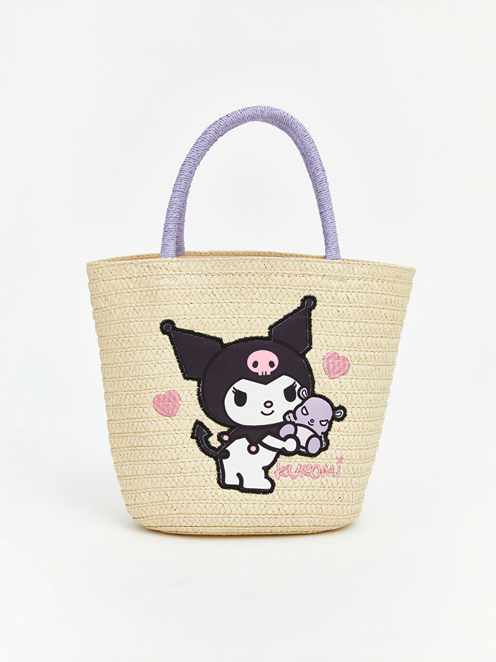 Bej Kuromi Baskılı Kız Çocuk Plaj Çantası