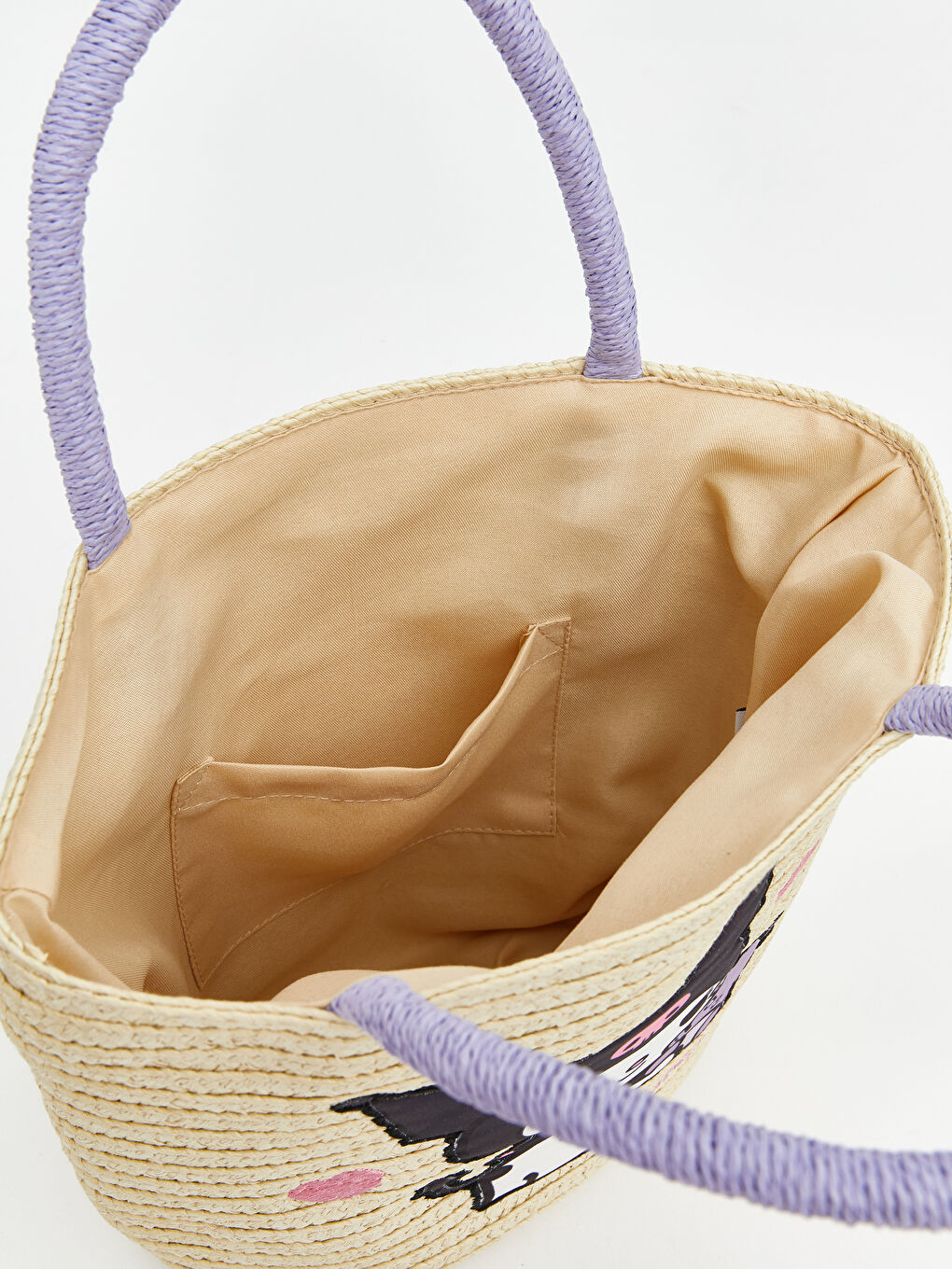 Bej Kuromi Baskılı Kız Çocuk Plaj Çantası-2