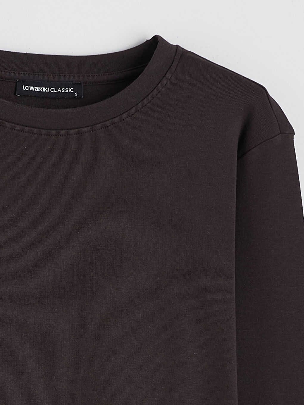 Kahverengi Bisiklet Yaka Kadın Tişört-5