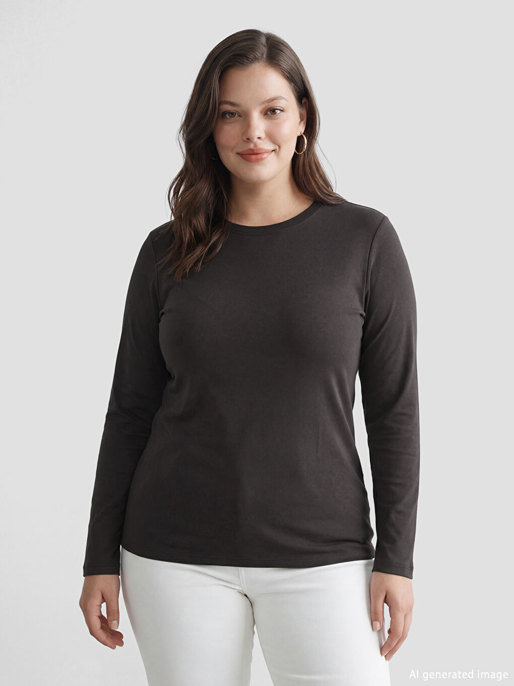 Женская футболка с круглым вырезом-1