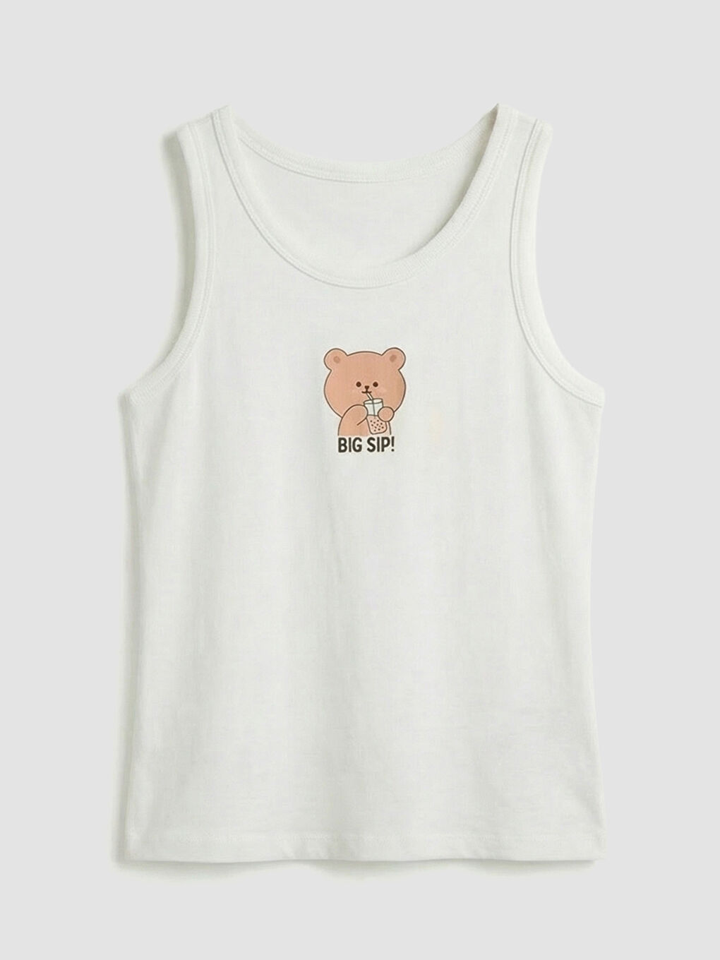 Ekru U Yaka Baskılı Kadın Şortlu Pijama Takımı-1