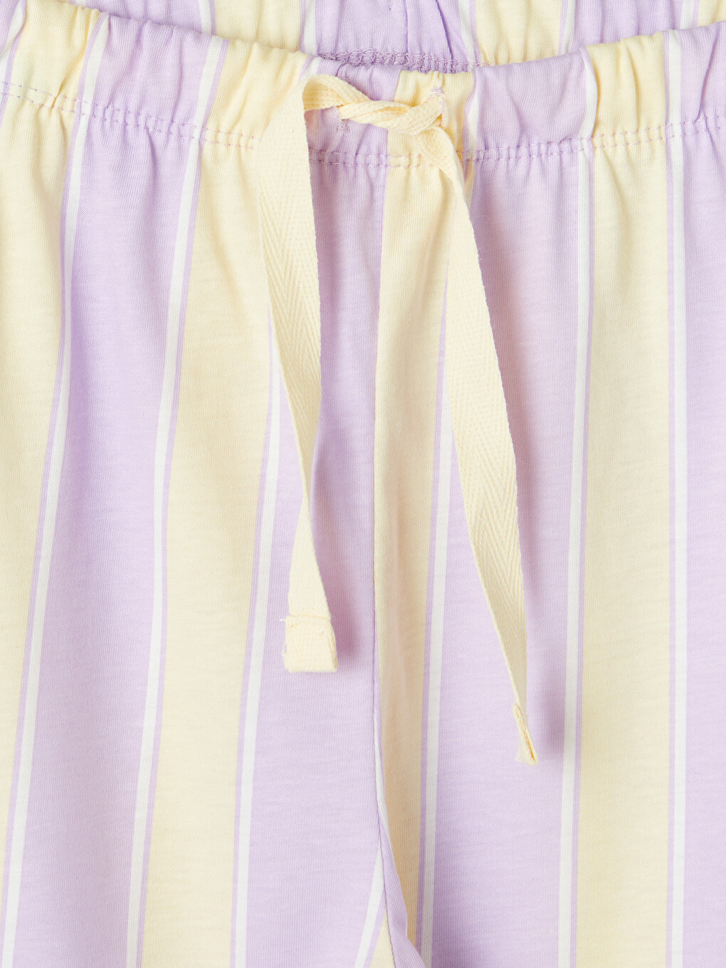 Lila Gömlek Yaka Çizgili Kadın Pijama Takımı-9