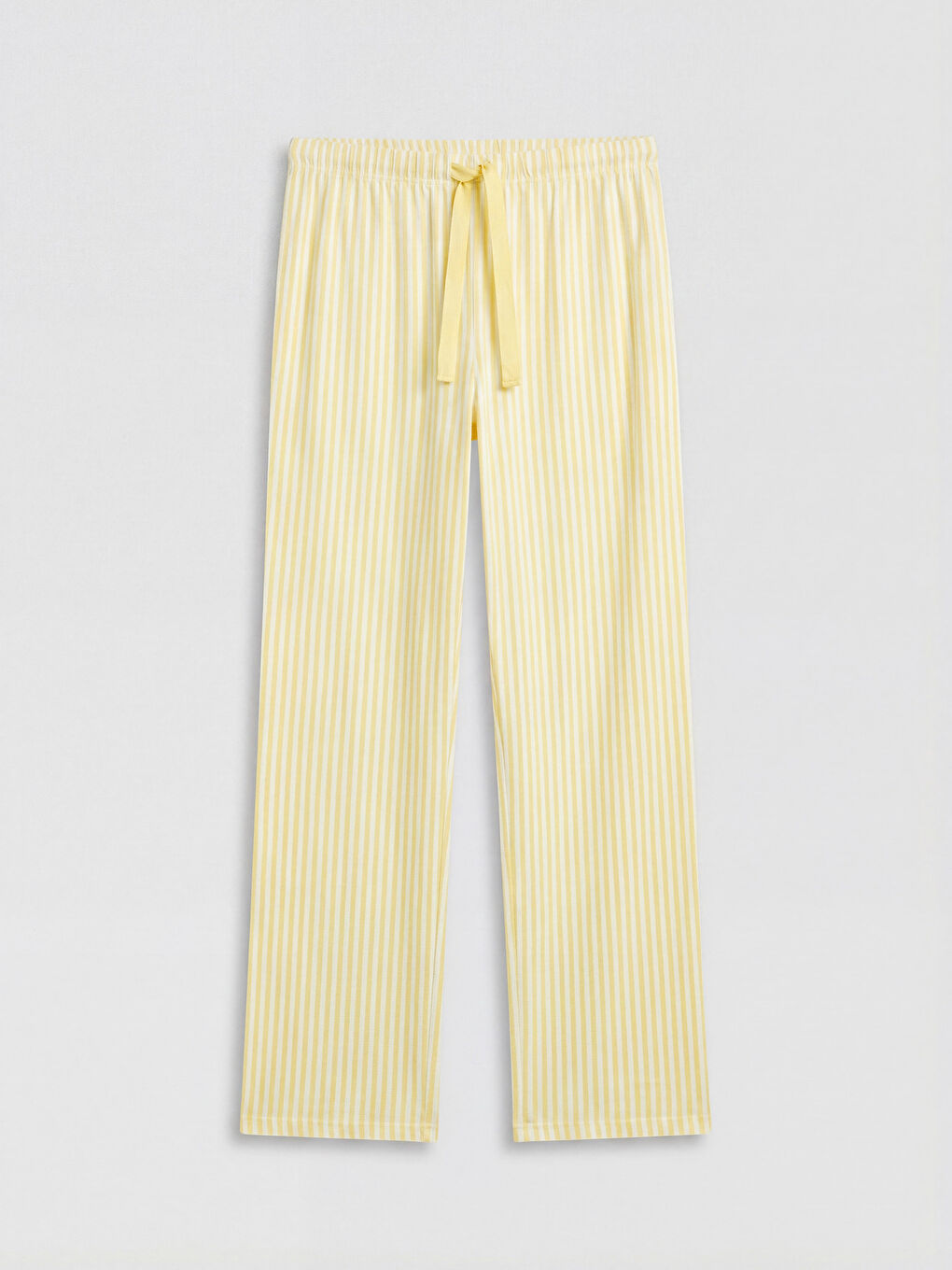 Sarı Çizgili Kadın Pijama Altı