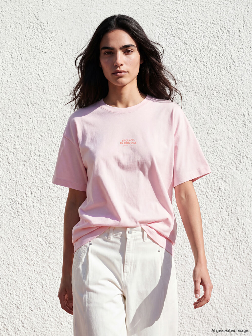 Crew Neck Printed Oversize Women's T-Shirt-1