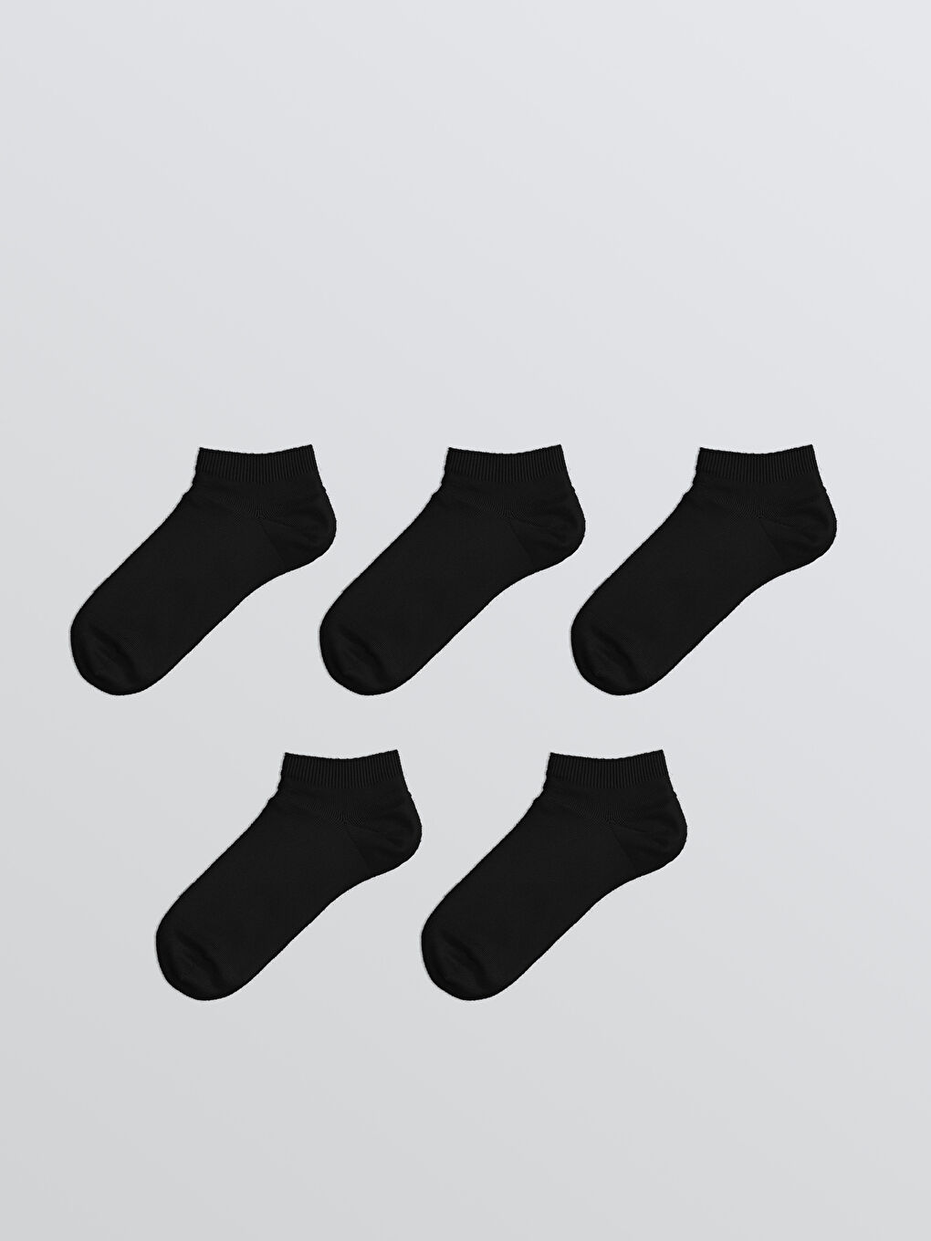 Siyah Kadın Patik Çorap 5'li