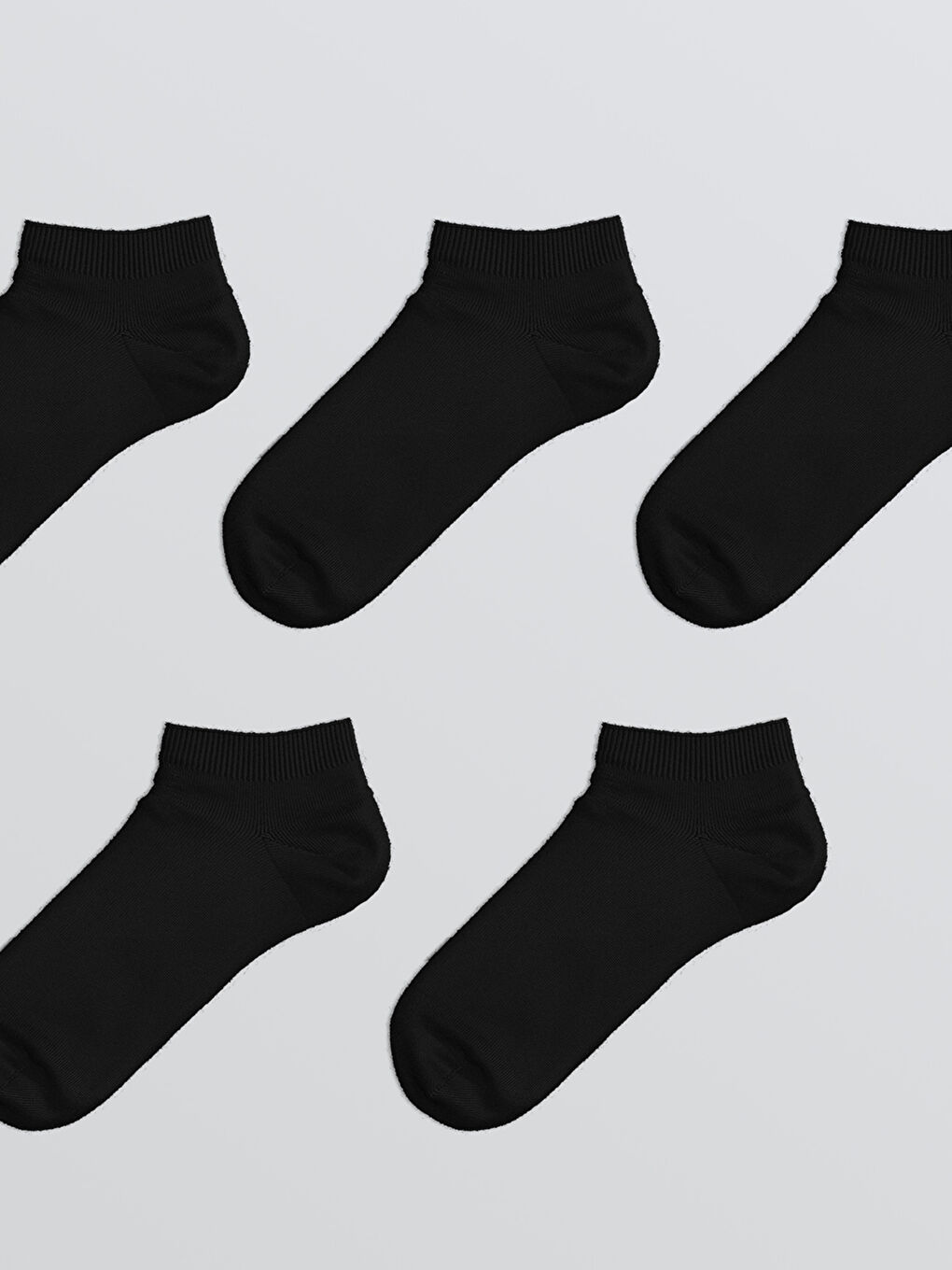 Siyah Kadın Patik Çorap 5'li-1