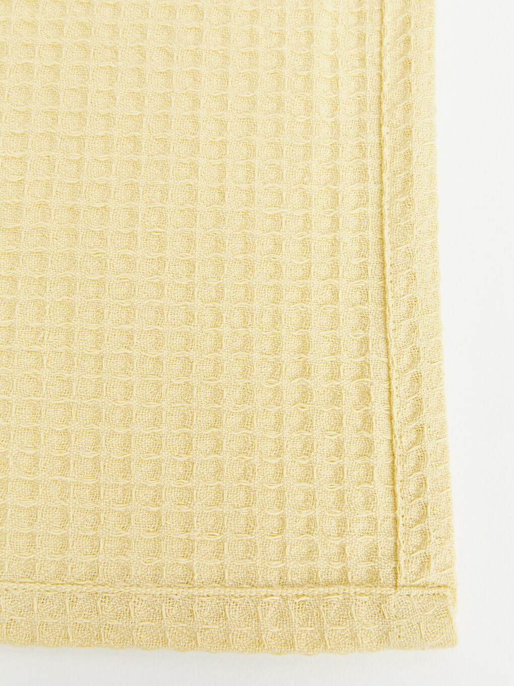 Sarı Pamuklu Çift Kişilik Pike-4