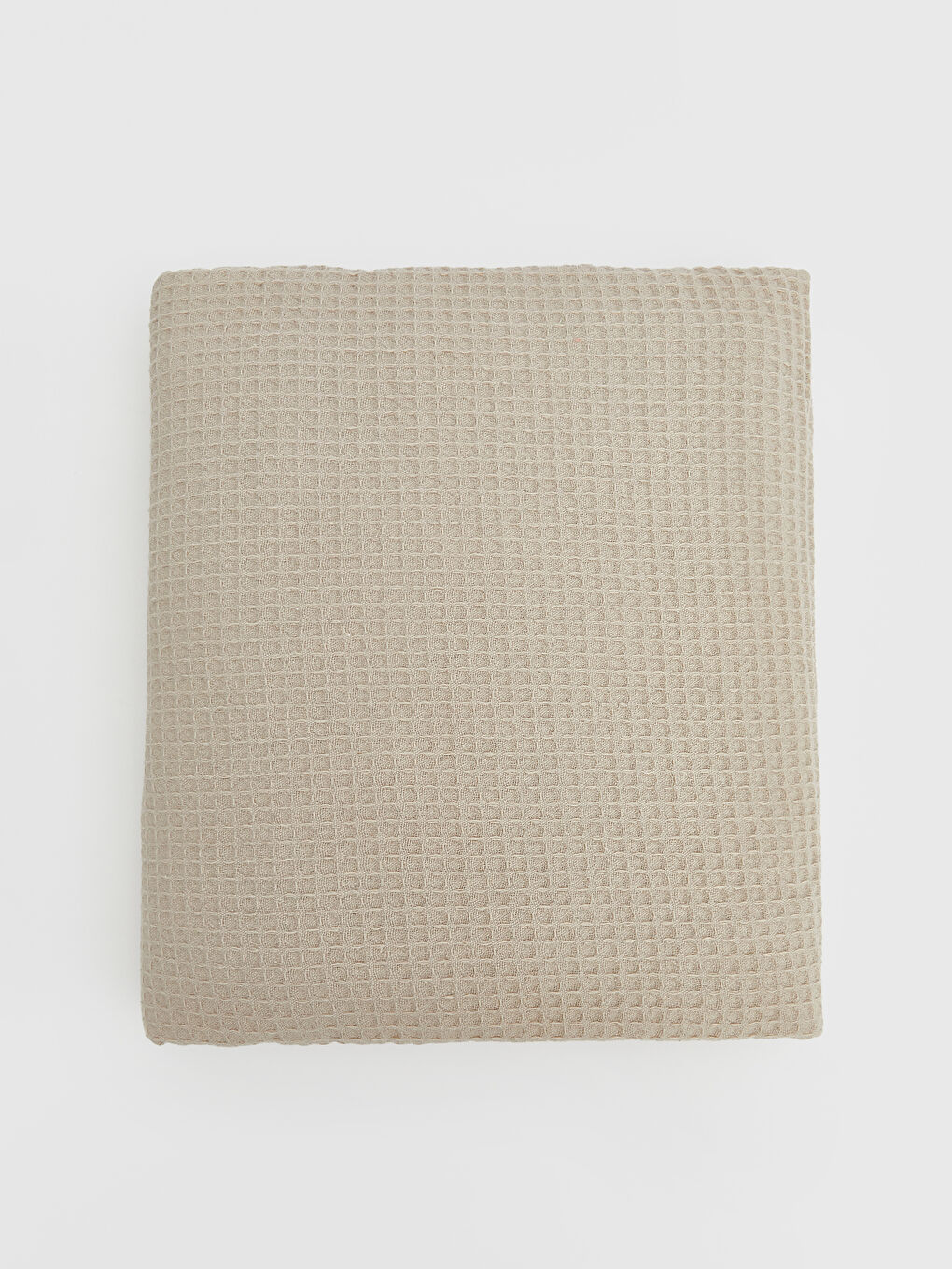 Bej Pamuklu Tek Kişilik Pike-2