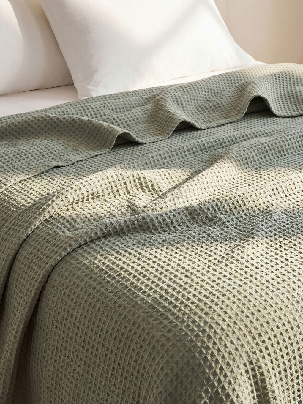 Yeşil Pamuklu Tek Kişilik Pike-1