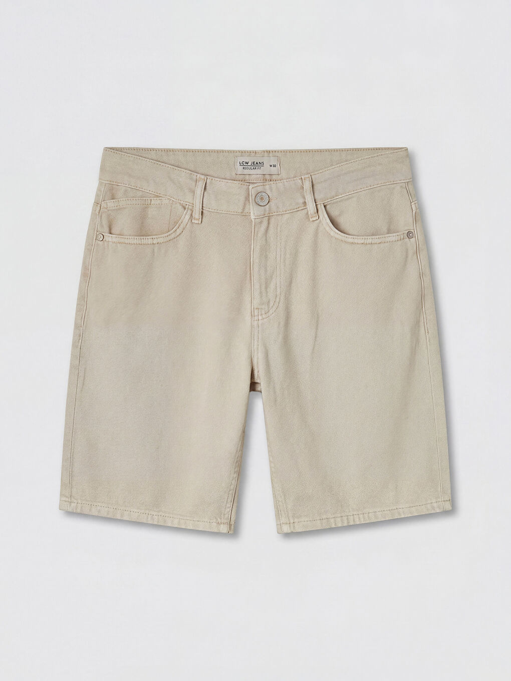 Bej Regular Fit Erkek Jean Şort