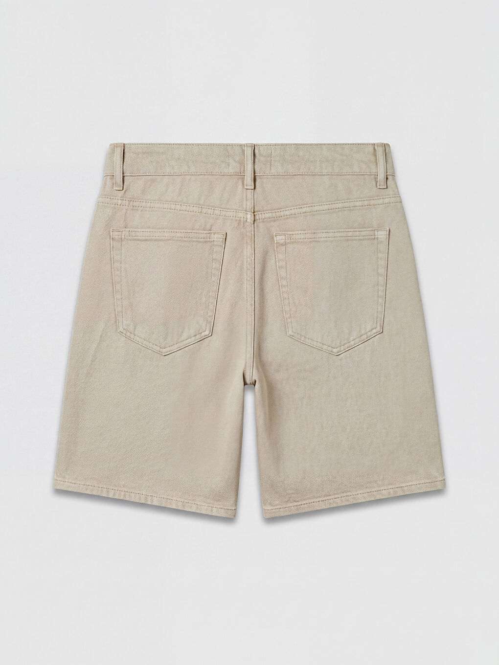 Bej Regular Fit Erkek Jean Şort-1