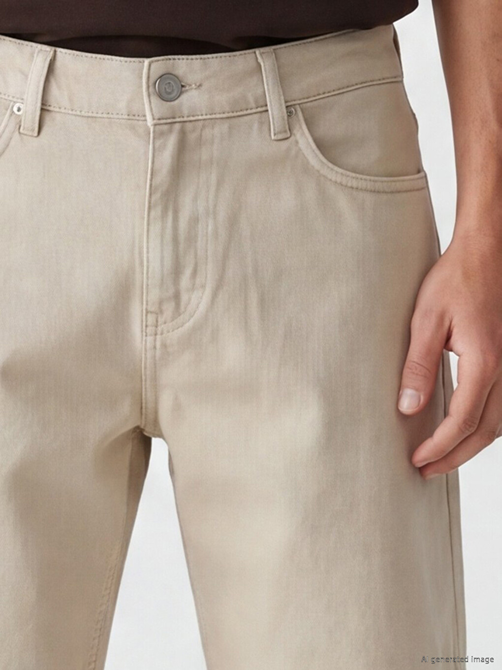 Bej Regular Fit Erkek Jean Şort-2