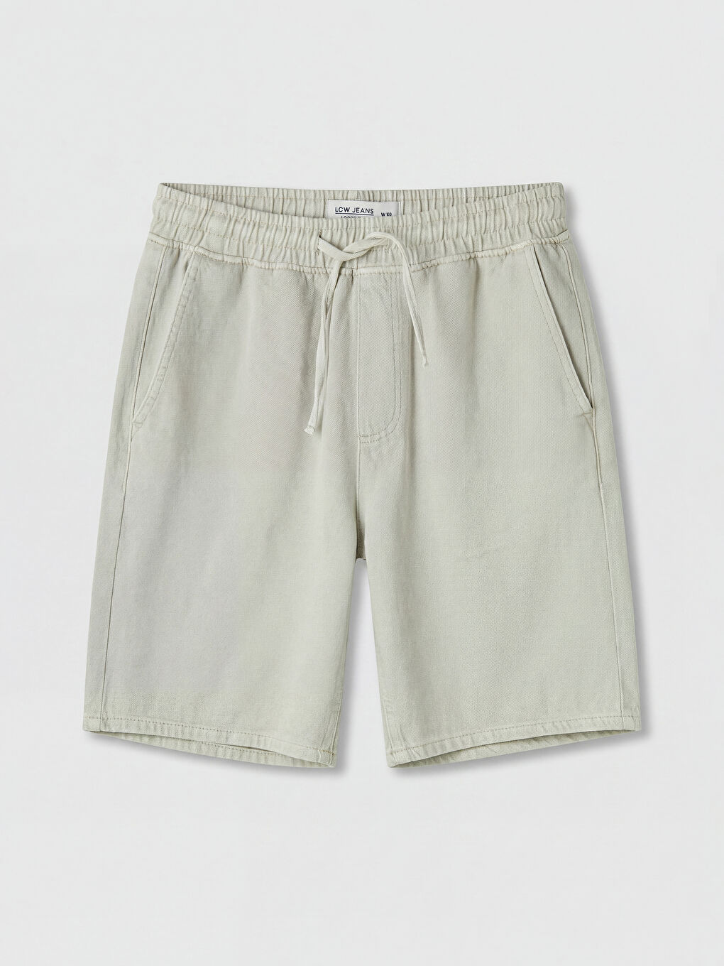 Yeşil Loose Fit Erkek Jean Şort