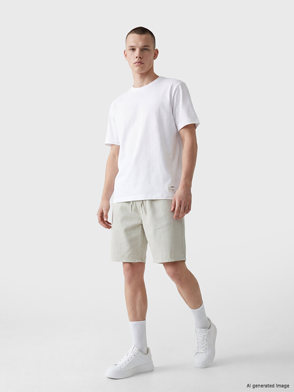 Loose Fit Men's Denim Shorts-1